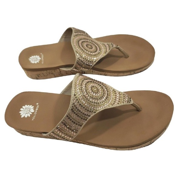 Yellow Box Womens Cadenza Beige Thong Sandals Shoes 8.5 Medium (B,M) 5522 - Picture 8 of 12